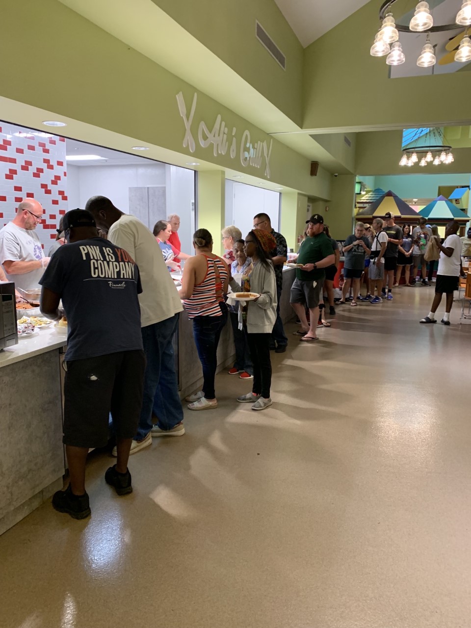 Volunteers preparing food for families in Memphis