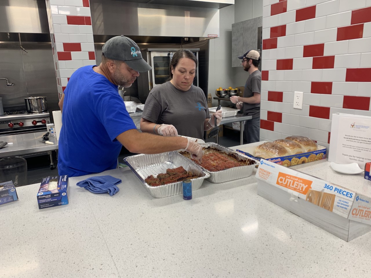 A meal prepared for families receiving care near St. Jude