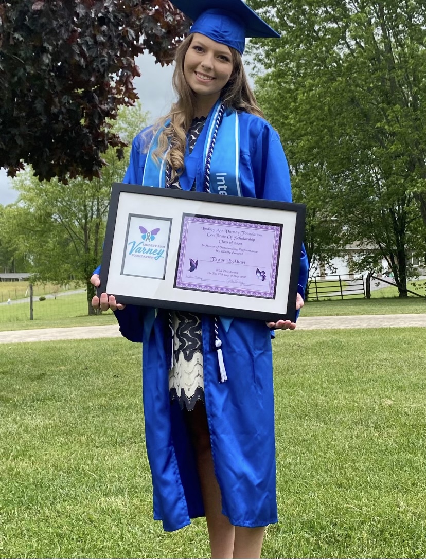 A Lindsey Ann Varney Memorial Scholarship presentation